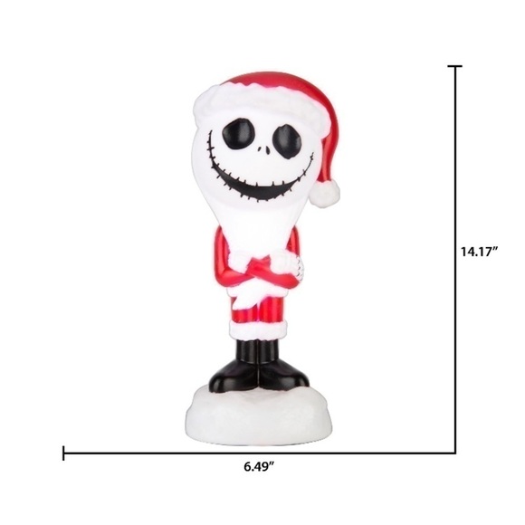Disney Nightmare Before Christmas Jack Skellington Blow Mold NEW Santa Clause - Picture 5 of 7